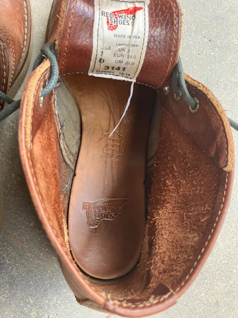 Red Wing 3141 Work Chukka Sz 7US Brown Leather Shoes